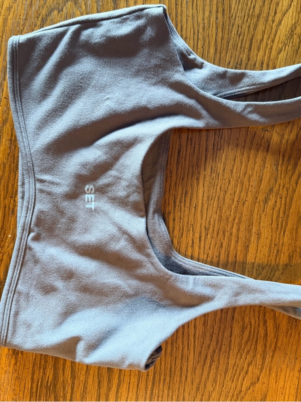 Set Active - Bra - Light Slate Active Top and Brown Leggings
